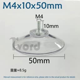 M4 M5 M6 M8 Transparent Suckers With Screw PVC Plastic Sucker Pad Holder Turn Nut Glass Table Tops Storage Tool Hooks
