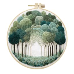 Nature Scenery Embroidery Kit for Beginners with Pattern Needlepoint Starter Kits for AdultsEmbroidery Set