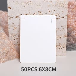 50PCS 6x8cm Black White Brown Necklace Display Cards For Jewelry Blank Holder Cardboard Small Businesses Packaging Supplies