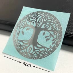 Tree of Life pattern symbol Metal sticker Mobile phone sticker Personality laptop Creative gold and silver decorative sticker