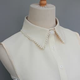 Exquisite Fake Collars with Hand-Sewn Pearl Embellishments. These Decorative Collars Are Unique, Versatile, and Detachable. The