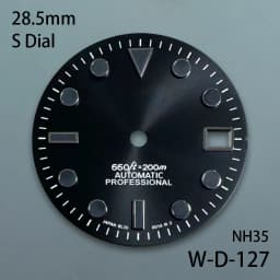 28.5mm S Logo SUB Dial Fit NH35/NH36/4R/7S Movement Black/White High Quality Sunray Dial Watch Accessories