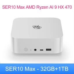 Beelink SER10 Max HX470 Mini PC AMD Ryzen AI 9 HX 470 Processor 12C/24T 3100MHz LPDDR5 WIFI6 BT 5.2 USB4 DDR5 Desktops Computer