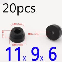 20Pcs Black Rubber Feet Chair Floor Protector Non-slip Furniture Feet Table Leg Cover Cabinet Bottom Pads Funiture Legs
