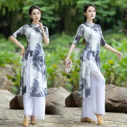 Red National Dance Costume Mesh Outfit Performance Practice Uniform White Net Shirt Square Dancing Traditional Costume Women