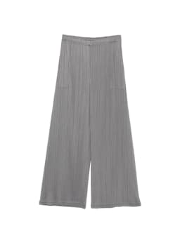 Miyake Pleated Mid-weight Straight Side Pocket Pants