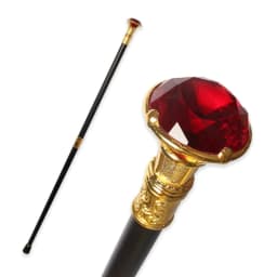 10 Colors Shiny Gold Crystal Gem Top Walking Cane Detachable Vintage Walking Stick Cosplay Party Prop for Men And Women
