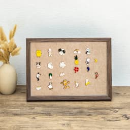Hollow Shadow Box Frame for Badges Medals Brooches Keepsakes Wall Mountable Display Case with Storage Stylish