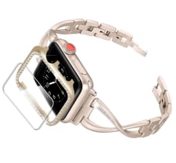 Diamond strap For apple watch band 38mm 40mm 44mm 42mm iwatch case cover Screen Protector For apple watch band 5 4 3 SE 6
