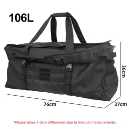 106L 40L Luggage Duffel Bag Camping Backpack Tactical Large Bag Men's Hiking Mountaineering Trip Utility Gym Weekend Travel Bag