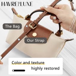 Leather Replacement Crossbody Bag Strap For Longchamp Mini Bag Shoulder Strap Without Punching Modification Bag Accessories