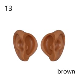 1Pair Blyth Doll Elf Ears Toy White Natural Tan Dark And Super Black Skin Only Ears No Doll Artificial Ear Accessories