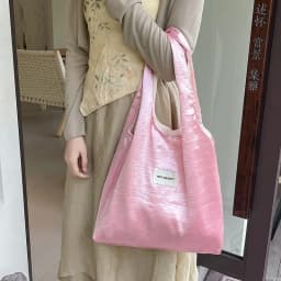 Simple Design Women's Vest Shoulder Bag Large Capacity Pearlescent Female Shopping Bags Commute College Girls Book Tote Handbags