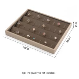 PU Leather Jewelry Display Tray for Drawer Counter Top Pendant Earrings Necklace Ring Organizer Bracelet Holder Storage Showcase