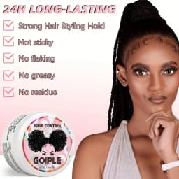 GOIPLE 3 Fruity Flavours 30g Edge Control Gel Set Fixing Broken Hair Smooth Anti-Frizz Strong Hold Styling Edge Controls Wax