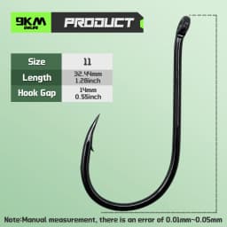 9KM Fishing Hooks 50~100Pcs Octopus Beak Hook Carp Fishing Jigging Hook Barbed Black High Carbon Steel Ice Fishing Accessories