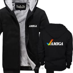 Commodore Amiga men thick hoodies Tick Retro Computer 80s 90s computer nerd retro Winter style fashion man hoody cool sbz6309