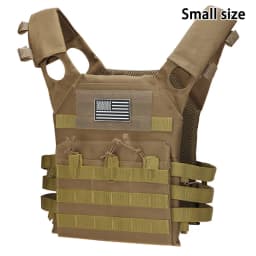 MOLLE outdoor training vest (including US flag emblem) with convenient expansion, lightweight and multifunctional JPC vest