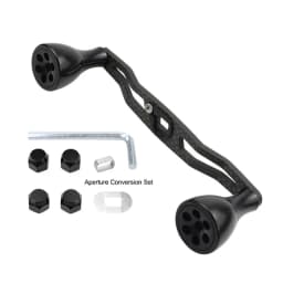 EKfan 130MM Carbon Fiber Fishing Handle Alloy Knobs 7X4MM/8X5MM Holes For Dawa/Shmano Baitccast Water-drop Reel DIY