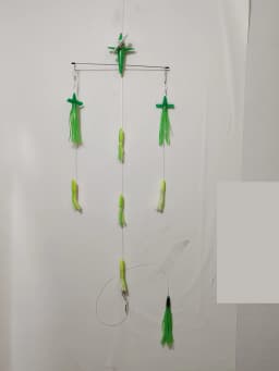 18' Stainless Steel Splashbar Outbound, Teaser Rudder Spreader Bars with 7' Premium Bird and 6' Octopus