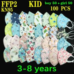 KN95 Kid Mask 3-8 8-15 Years Old 5 Layers Cartoons FFP2 Masque Boys Girls Children Mascarillas CE Face Mask FPP2 Protective