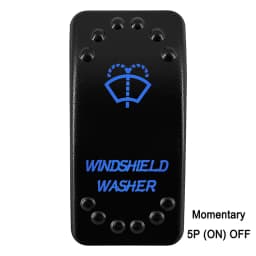 Waterproof Rocker Switch with Blue LED | 12V/24V Latching & Momentary (SPST/ DPDT) | for Marine, UTV, ATV, RZR, Automotive