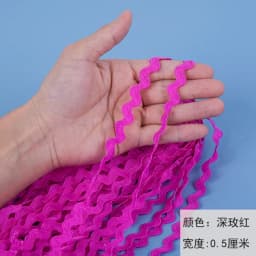 5mm Colorful Curve Wavy Lace Trim S Shaped Lace Ribbon Handmade Costume Hat Curtain Pillow Decorations DIY Sewing Crafts 5-25Y
