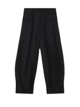 [EAM] High Waist Black Casual Pleated Wide Leg Harem Pants New Loose Fit Trousers Women Fashion Tide Spring Autumn 2026 1DF3978