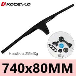 KOCEVLO MTB CARBON Handlebar Negative 17° 50-90MM For Efficient Integrated Handlebar For MTB (XC, Marathon)  740MM