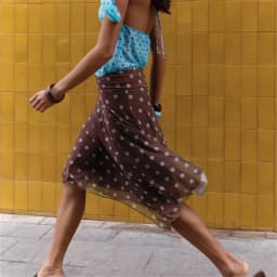 Y2K Polka Dot Print Chiffon Midi Skirt for Women High Waist Asymmetrical Hem A Line Flowy Skirt Summer Vacation Streetwear