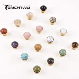 Natural Agate Crystal Handle Jewelry Gift Box Decorative Handle Drawer Pulls Furniture Handles Dresser Vanity Cabinet Door Knob