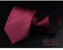 NEW Mens Retro Zipper Ties for Men 8CM Neck Tie Solid Striped Fashion Blue Neckties Men's Automatic Zipper Tie Red Lazy Ties