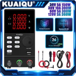 KUAIQU DC Lab Power Supply, High Precision 5V 12V 18V 24V 30V 48V 60V 72V 120V Adjustable Voltage Regulator, Bench Power Source