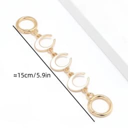 1PC Moon Shape Wallet Shoulder Bag Extension Chain with Alloy Spring Door Knocker for Underarm Bag Replacement Accessories