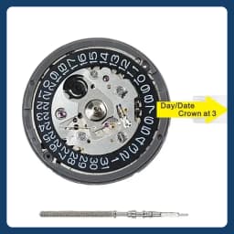 Japan/China NH35 Automatic Mechanical Movement High Accuracy 24 Jewels Mod Watch Replacement Genuine NH35A Date at 3:00