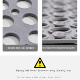 Bathroom Mat Anti-slip TPE Suction Grip Mat Non Slip Bathtub Strong Suction Anti-Mold Shower with Suction Cup Bathroom Product
