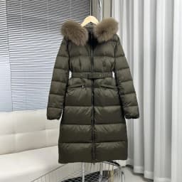 White Duck down Parka Women's Thickened Mid-Length Coat with Large Fur Collar Casual Style Warm Filling Autumn Winter New Arr...