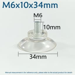 M4 M5 M6 M8 Transparent Suckers With Screw PVC Plastic Sucker Pad Holder Turn Nut Glass Table Tops Storage Tool Hooks