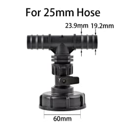S60 Coarse Thread IBC Tank Tap Elbow PE Pipe Connector X 16mm 1/2'' 3/4'' Water Coupling Garden Hose Faucet Connector