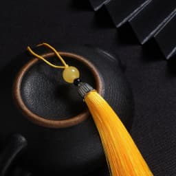 10Pcs Tassels Silky Handmade Soft Tassels Jade Bead Tassels DIY Craft Jewelry Car Key Chain Decor Pendants Smooth Fringe Trim