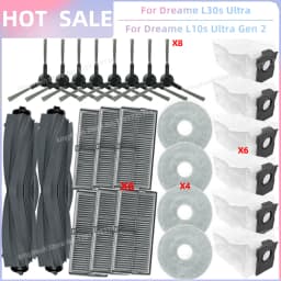 Fit For Dreame L10s Ultra Gen 2 / L30s Ultra/ L30 Pro Ultra, Dreame L40 Ultra AE/L40s Ultra CE Parts Brush Filter Mop Bag
