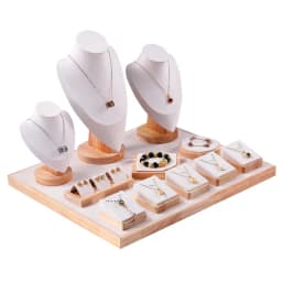 Wooden High-end Jewelry Display Rack Ring Storage Tray Necklace Bracelet Display Props Jewelry Display Tools