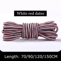1Pair Boots Round Shoe Laces Striped Double Color Fashion Shoelaces Outdoor Hiking And Leisure Sports Shoelace 18 Color