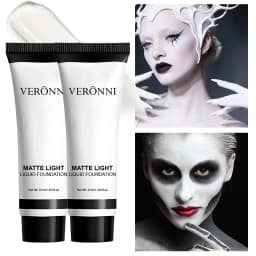 Halloween Pure White Makeup Foundation Mixable Pure White Foundation Adjuster Concealer Face Paint Makeup Clown COS Carnival