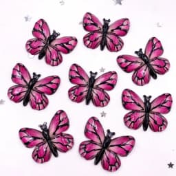 Resin Shiny Colorful Crystal Butterflies Flatback Rhinestone 1 Hole Appliques Ornaments 10pcs Home Figurines decor Crafts