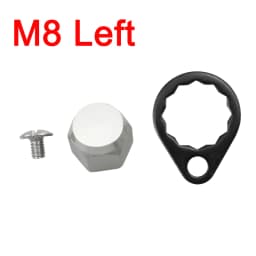 EKfan M8 Daiwa M7 Shimano Left / Right Hand Nut With Black 15MM Lock Washers and Screws For Baitcasting Fishing Reel DIY Parts