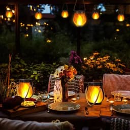 Outdoor Waterproof Solar Flame Lamp with Type-C Charging Simulation Flickering 3D Flame Solar Rope Hanging Light for Patio Decor