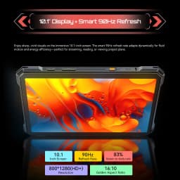 CUBOT Tab Kingkong S 4G Rugged Tablet Unisoc T616 4G 10.1-inch HD+ 90Hz 6GB+256GB 15300mAh Battery 33W Charging 48MP Android 15