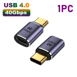 USB 4.0 40Gbps Adapter 90 Degree Right Angle Type C Male to Female Adapter 100W Fast Charging For Laptops Macbook USB C Adapter