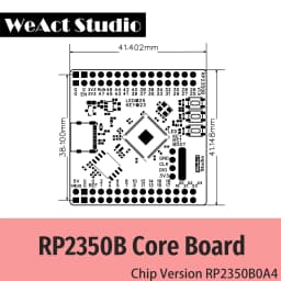 WeAct RP2350B Raspberry Pi RP2350B RISC-V Hazard3 520KByte SRAM 16MByte QSPI Flash 48GPIO All out New version chip RP2350B0A4